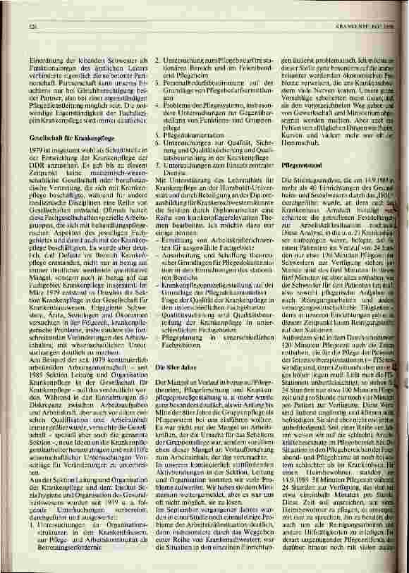 Vorschauseite 3: 40 Jahre Krankenpflege in der DDR
