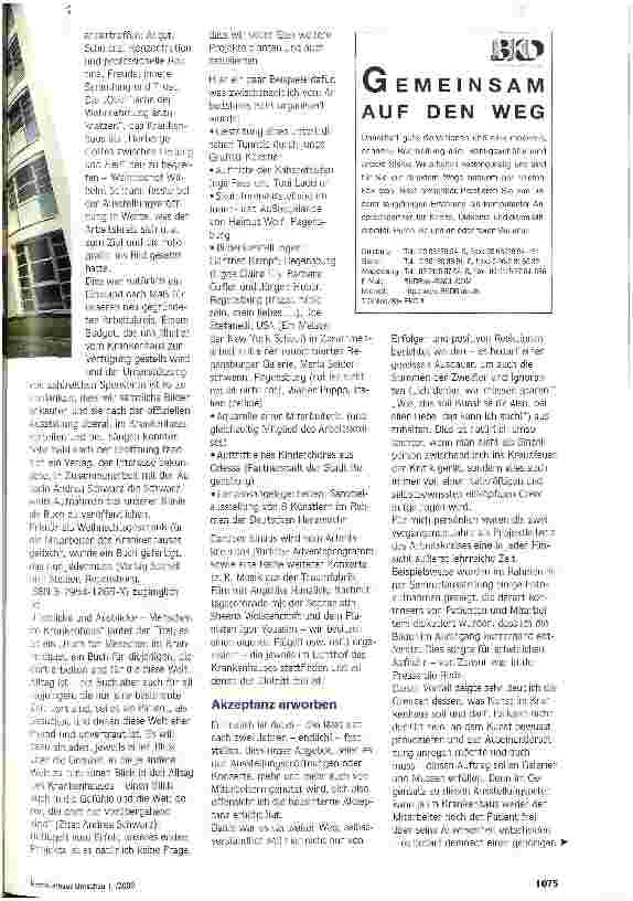 Vorschauseite 2: Herren im Bademantel betrachten Kunst Kunst und Kultur im Regensburger Krankenhaus St. Josef