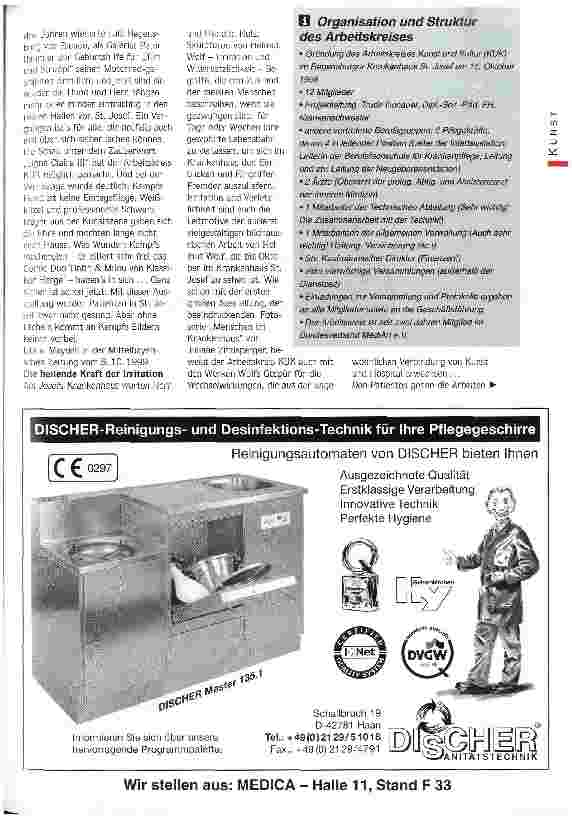 Vorschauseite 4: Herren im Bademantel betrachten Kunst Kunst und Kultur im Regensburger Krankenhaus St. Josef