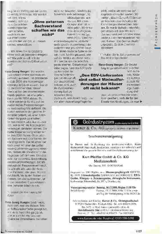 Vorschauseite 2: AR-DRG - nicht zum Nulltarif Check-up im Kreiskrankenhaus Greiz - es gibt viel zu tun