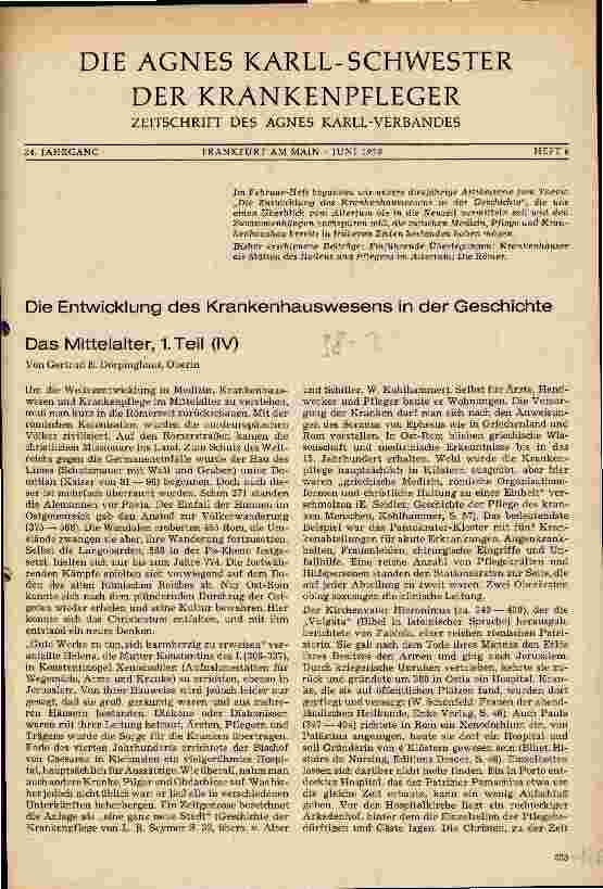 Vorschauseite 1: Die Entwicklung des Krankenhauswesens in der Geschichte Das Mittelalter, I.Teil (IV)