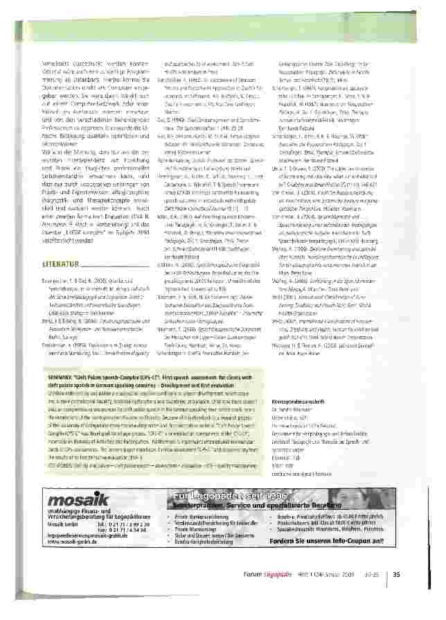 Vorschauseite 6: „LKGSF komplex - das neue Instrument für die LKGSF-Diagnostik