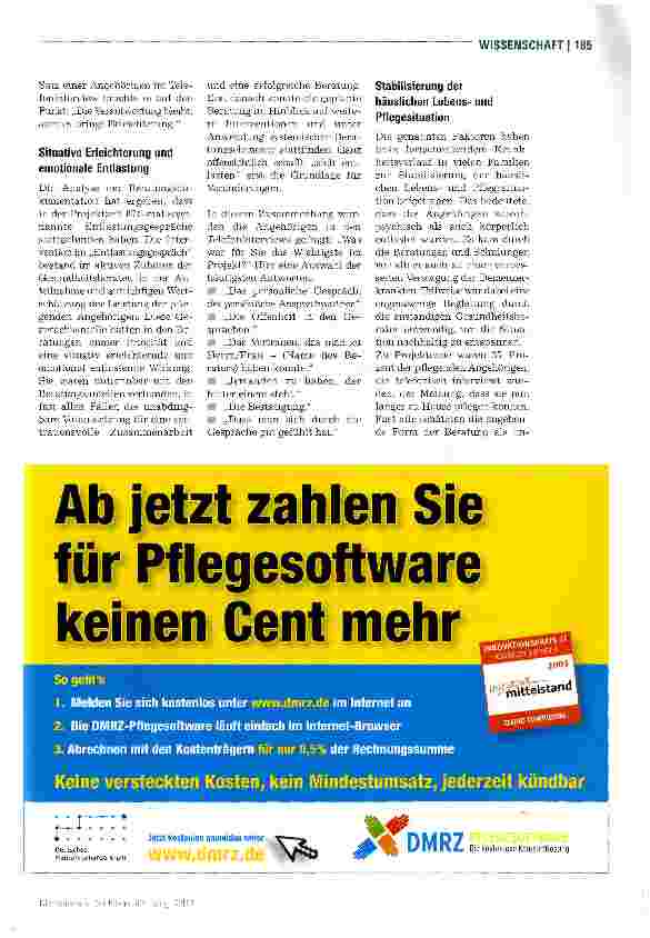 Vorschauseite 4: Entlastung pflegender Angehöriger ist möglich