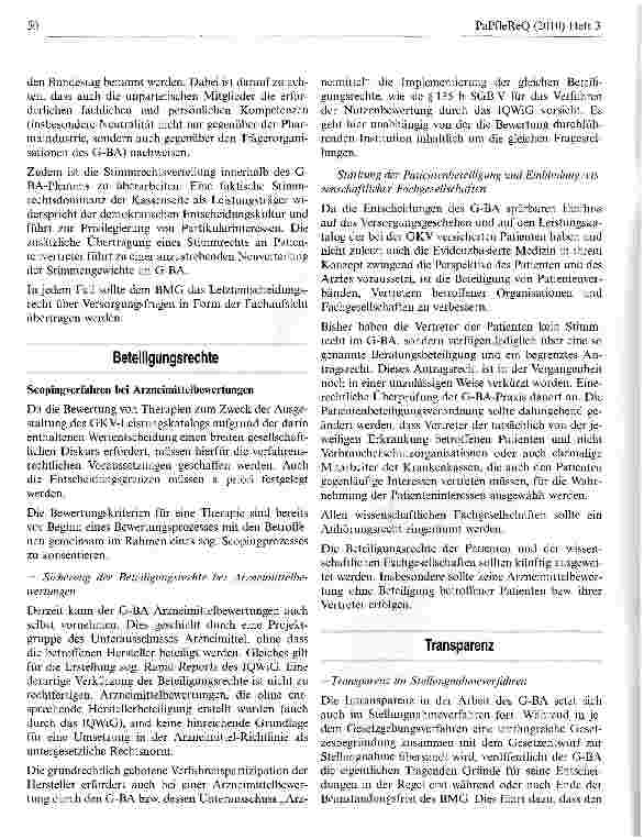 Vorschauseite 3: Vorschläge für eine neue Struktur des Gemeinsamen Bundesausschusses (GBA)*