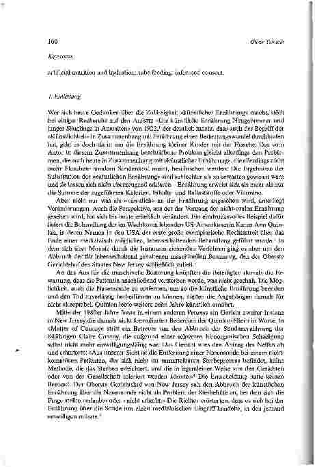 Vorschauseite 2: Die rechtlichen Rahmenbedingungen der sogenannten künstlichen Ernährung