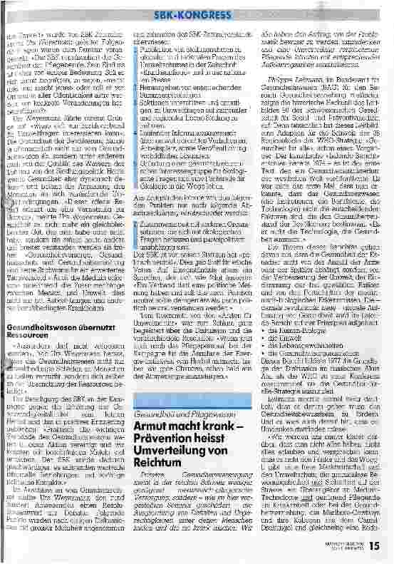 Vorschauseite 6: Umdenken gefordert! - Gesundheit - für - alle - und was es noch zu tun gibt