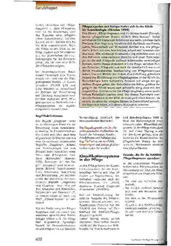 Vorschauseite 2: Pflegediagnosen der NANDA Entwicklung und Bedeutung der Pflegediagnosen