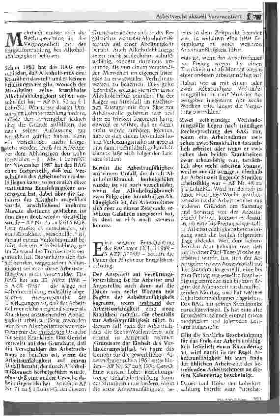 Vorschauseite 3: Neuere Rechtsprechung des Bundesarbeitsgerichts Teil 3