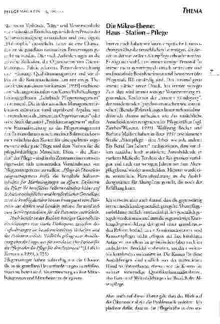 Vorschauseite 4: Strukturveränderungen in der Altenpflege Brauchen wir neue Perspektiven für die stationäre Altenhilfe?