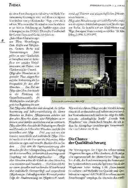 Vorschauseite 5: Strukturveränderungen in der Altenpflege Brauchen wir neue Perspektiven für die stationäre Altenhilfe?