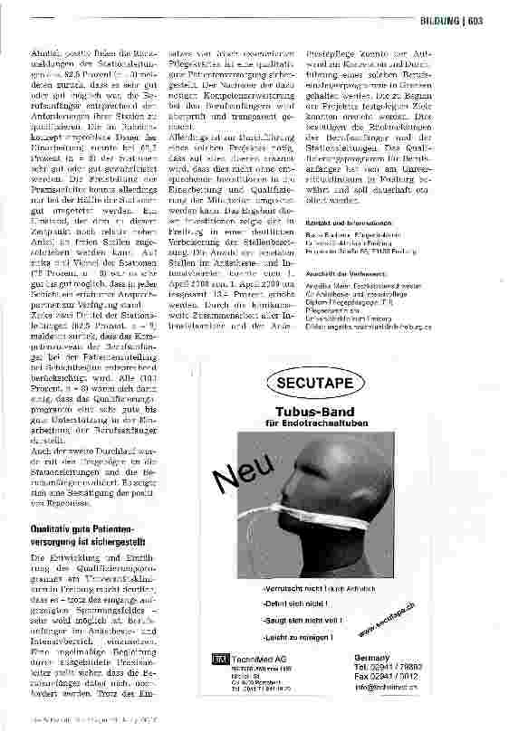 Vorschauseite 5: Qualifizierungsprogramm für den Anästhesieund Intensivbereich