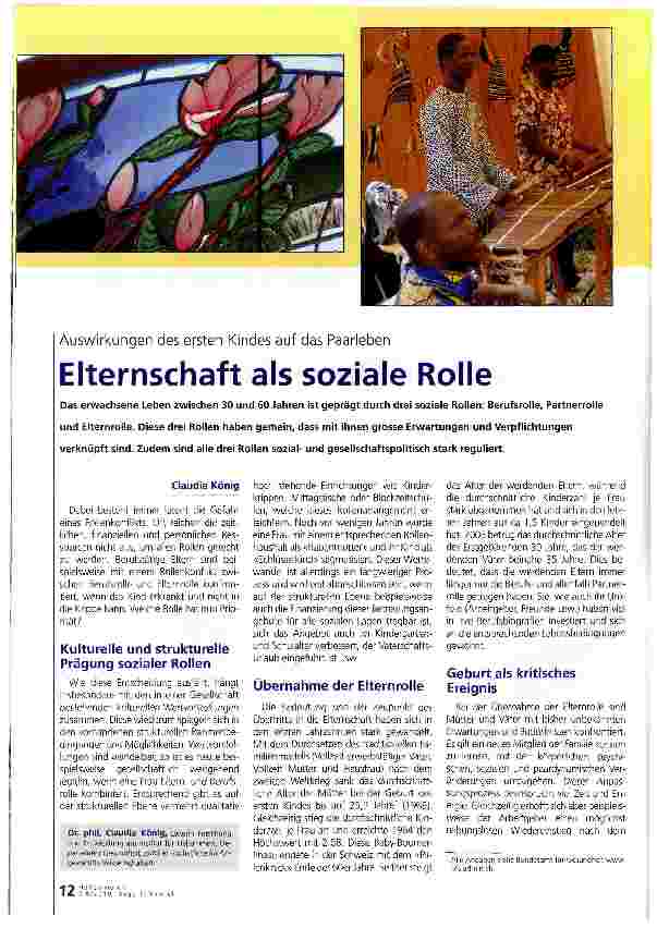 Vorschauseite 1: Elternschaft als soziale Rolle
