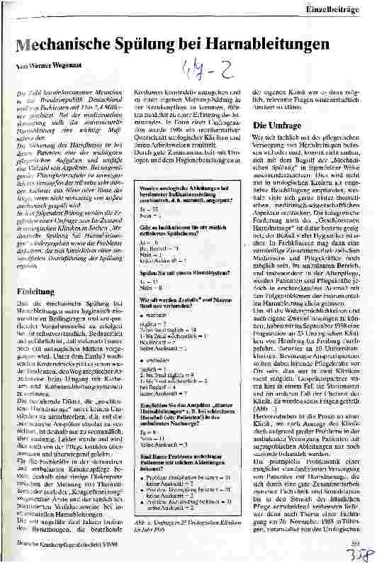Vorschauseite 1: Mechanische Spülung bei Harnableitungen