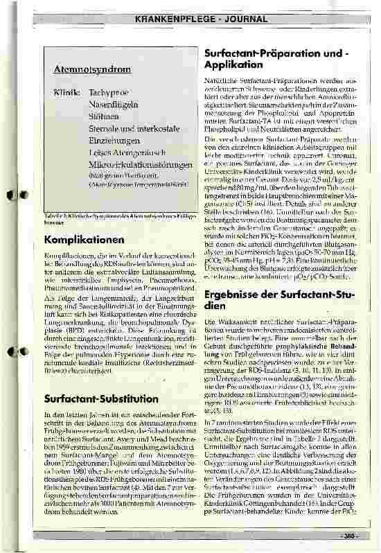 Vorschauseite 2: Möglichkeiten der Therapie des Atemnotsyndroms Frühgeborener mit natürlichem Surfactant