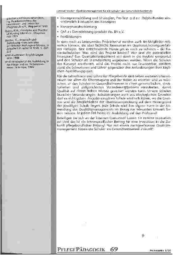 Vorschauseite 6: Qualitätsmanagement für die Schulen der Gesundheitsfachberufe