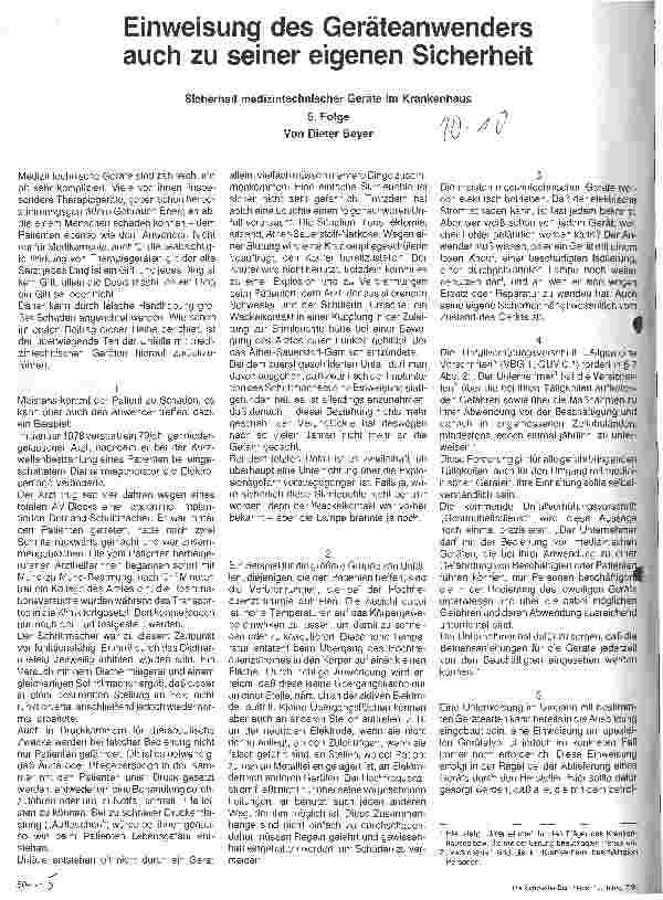 Vorschauseite 1: Einweisung des Geräteanwenders auch zu seiner eigenen Sicherheit