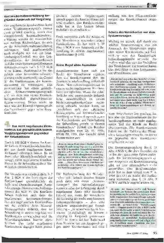 Vorschauseite 3: Der Vergütungsanspruch des Krankenhauses wegen Krankenhausbehandlung