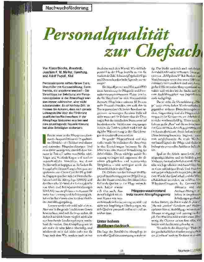 Vorschauseite 1: Personalqualität zur Chefsache machen
