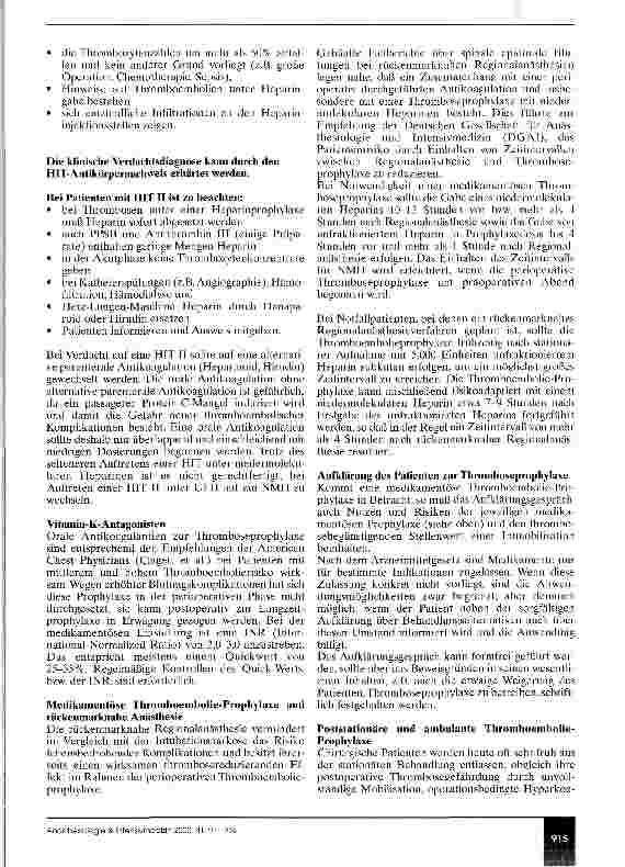 Vorschauseite 5: Leitlinien zur stationären und ambulanten Thromboembolie-Prophylaxe in der Chirurgie Expertengespräche zur Thromboembolie-Prophylaxe 1997 und 2000