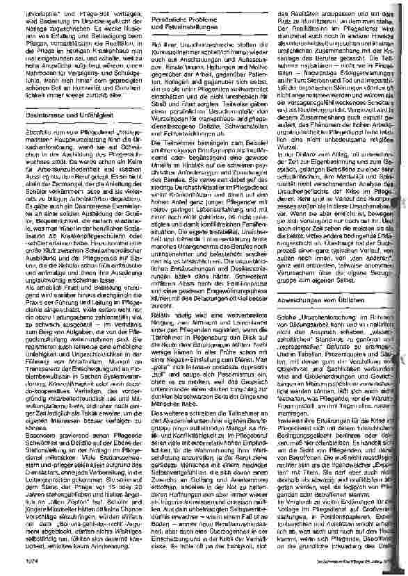 Vorschauseite 3: Die Lage im Pflegedienst - Stimmen die Ursachenzuschreibungen?
