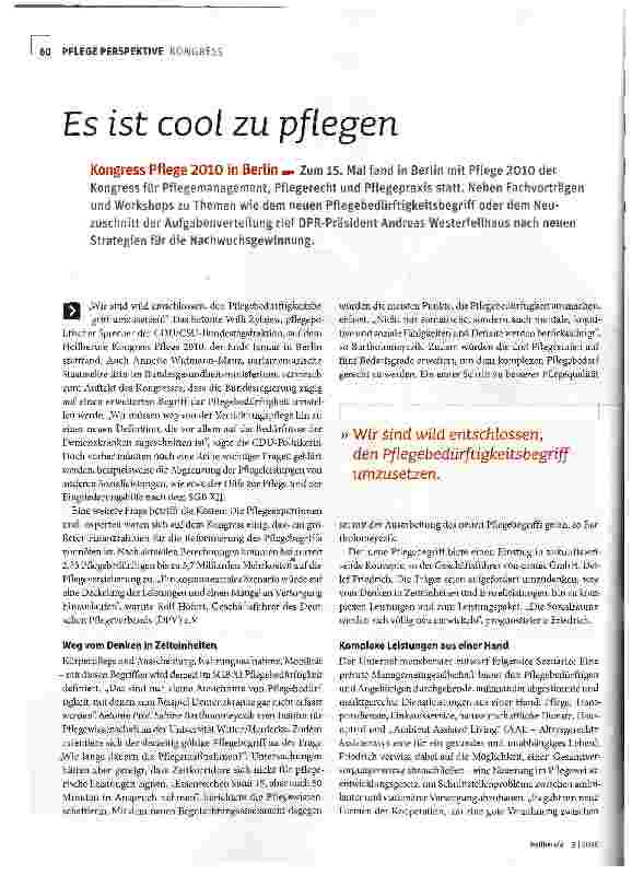 Vorschauseite 1: Es ist cool zu pflegen