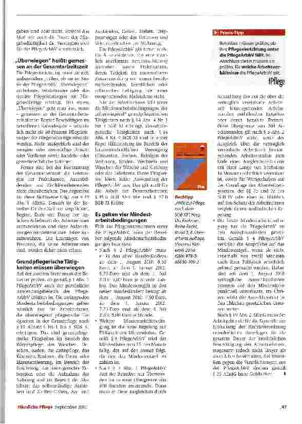 Vorschauseite 2: Homecare SGBXI-Leistungen müssen überwiegen