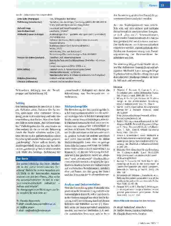 Vorschauseite 2: Wie erstelle ich ein Studienprotokoll?