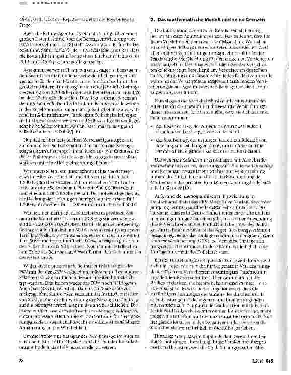 Vorschauseite 2: Zu den Altersbeiträgen in der privaten Krankenversicherung 10 Jahre nach Umsetzung der Empfehlungen der Wasem-Kommission - Eine Zwischenbilanz