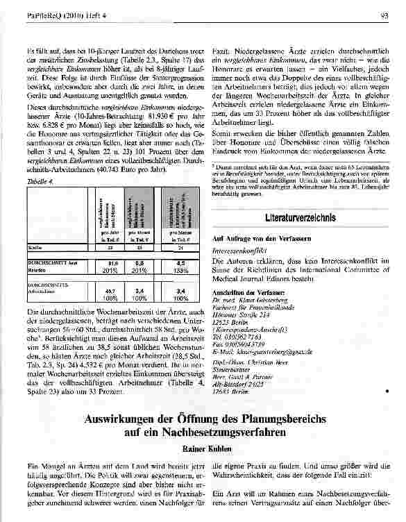 Vorschauseite 1: Auswirkungen der Öffnung des Planungsbereichs auf ein Nachbesetzungsverfahren