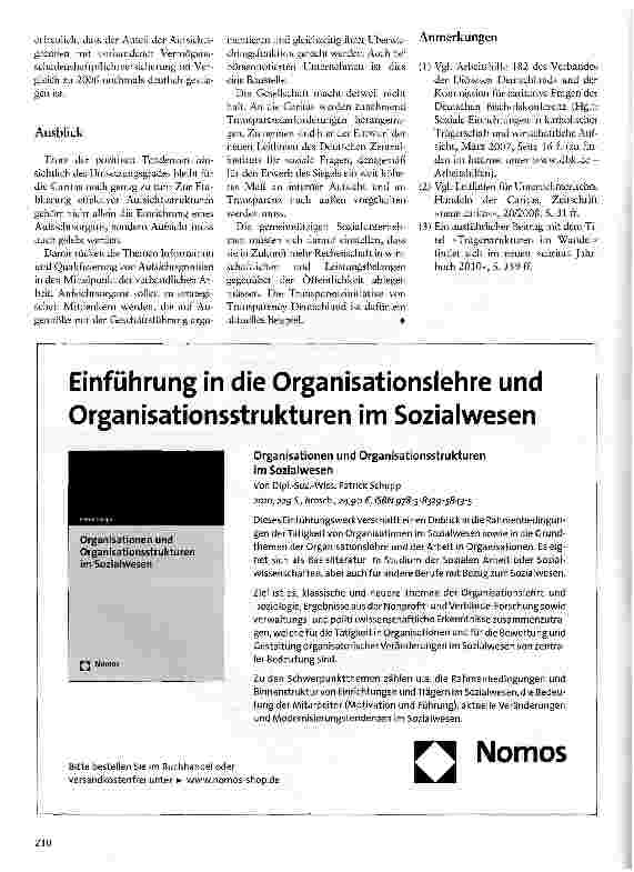 Vorschauseite 4: Geschäftsführung und Aufsicht trennen Die Grundsätze verantwortungsvoller Unternehmensführung im Deutschen Caritasverband