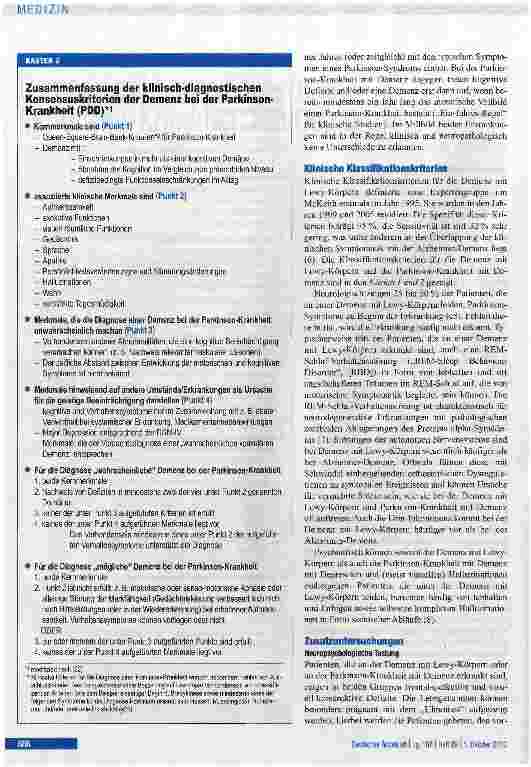 Vorschauseite 3: Demenz mit Lewy-Körpern und Parkinson-Krankheit mit Demenz