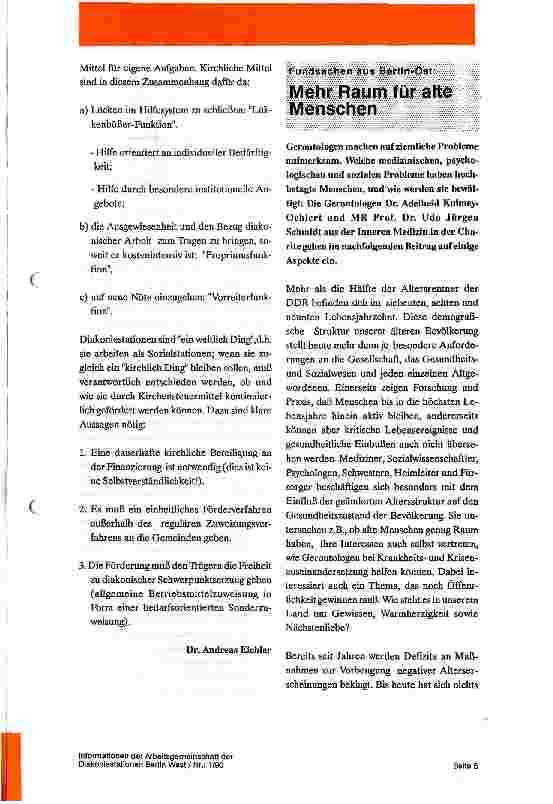 Vorschauseite 2: Das Geld der Diakoniestationen Die Bedeutung kostendeckender Arbeit