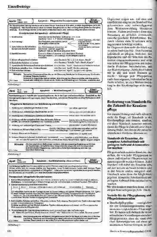 Vorschauseite 2: Pflegestandards - Ein altes Thema gewinnt neue Bedeutung