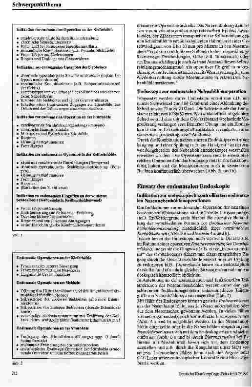 Vorschauseite 4: Endoskopisch kontrollierte Nasennebenhöhlenoperation