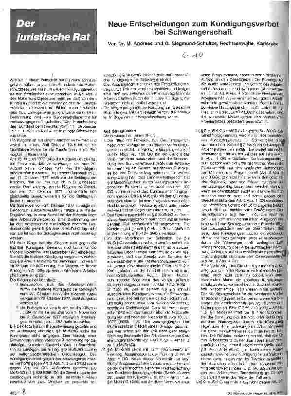 Vorschauseite 1: Neue Entscheidungen zum Kündigungsverbot bei Schwangerschaft