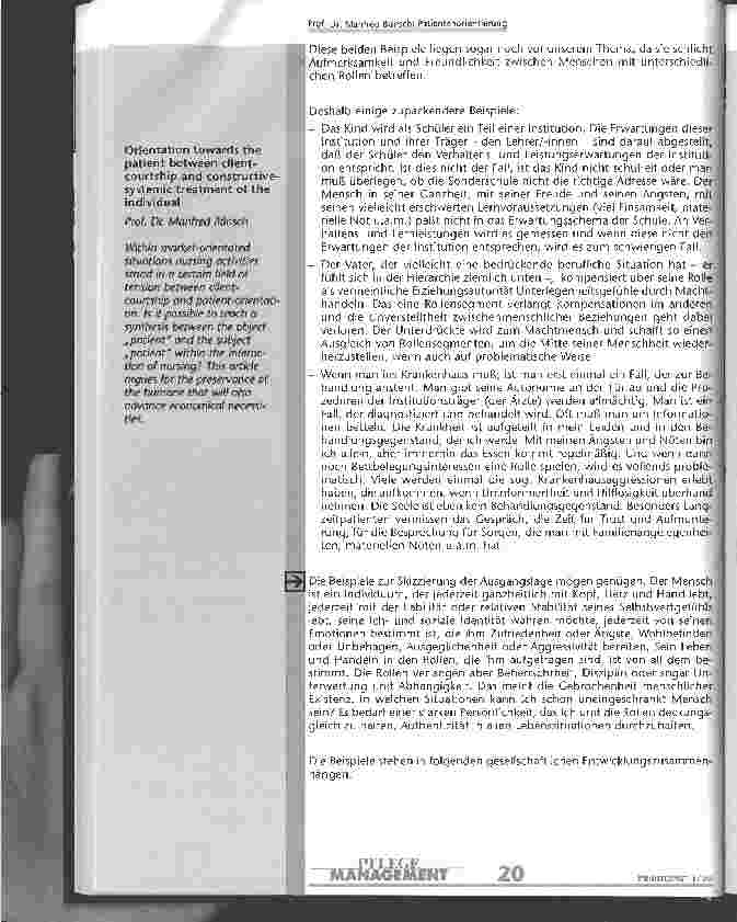 Vorschauseite 2: Patientenorientierung zwischen Kundenwerbung und konstruktiv-systemischer Menschenbehandlung