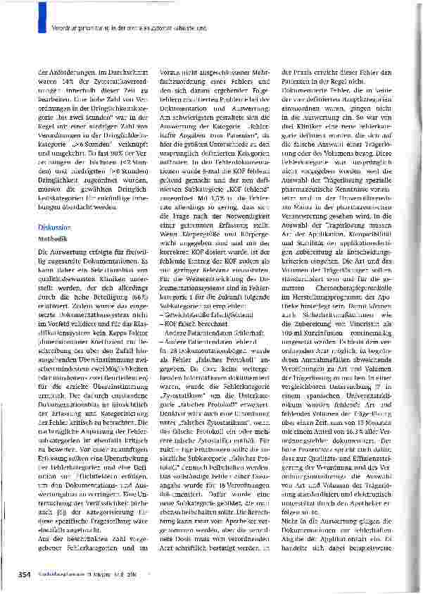 Vorschauseite 6: Bedeutung des Verordnungsmonitorings in der zentralen Zytostatikaherstellung