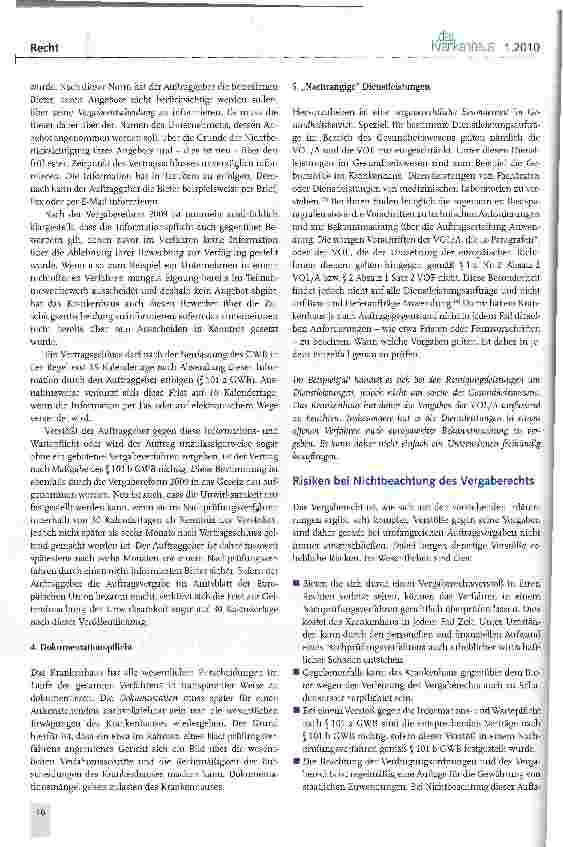 Vorschauseite 4: Vergaberechtliche Beschaffungs regeln für Krankenhäuser