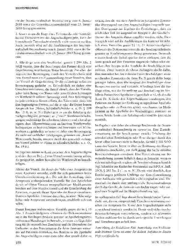 Vorschauseite 2: Vertragsärzte sind Beauftragte im Sinne des § 299 StGB