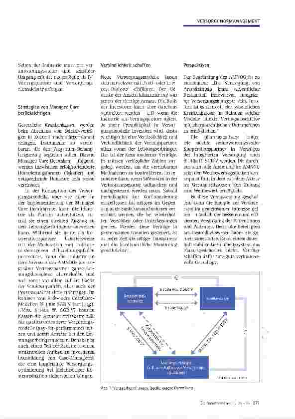 Vorschauseite 3: Versorgungsmanagement -zukünftiges Geschäftsfeld der Industrie?