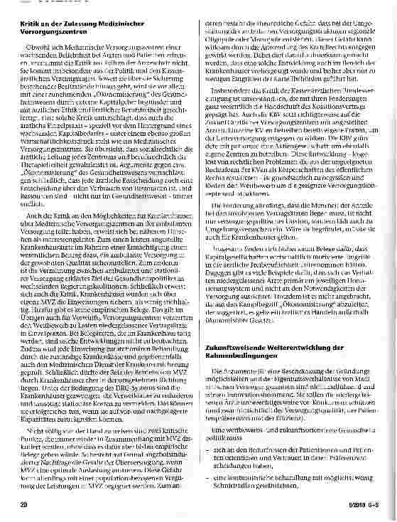 Vorschauseite 4: Medizinische Versorgungszentren - Eine innovative und attraktive Antwort auf die Herausforderungen an die ambulante Versorgung
