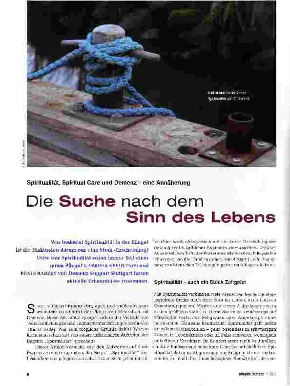 Vorschauseite 1: Die Suche nach dem Sinn des Lebens