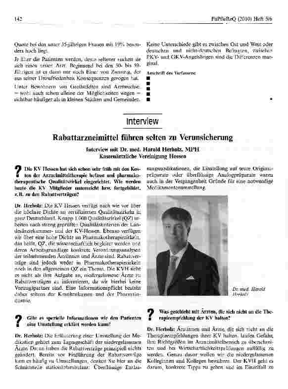 Vorschauseite 1: Rabattarzneimittel führen selten zu Verunsicherung