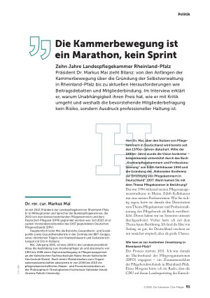 Vorschauseite 2: Die Kammerbewegung ist ein Marathon, kein Sprint
