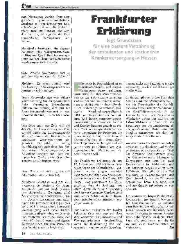 Vorschauseite 3: Nur die Zusammenarbeit führt in die Zukunft
