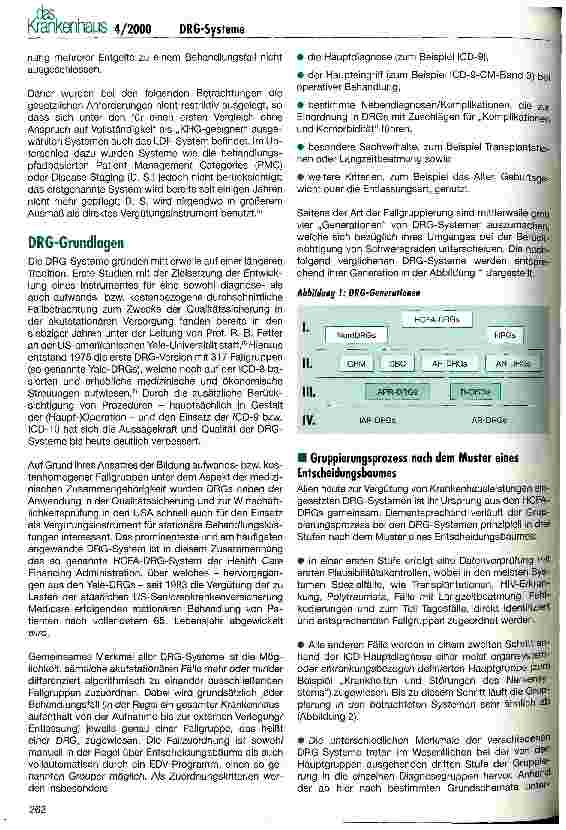 Vorschauseite 2: Vergleichende Betrachtung und Auswahl eines Patientenklassifikationssystems auf der Grundlage der Diagnosis Related Groups (II)