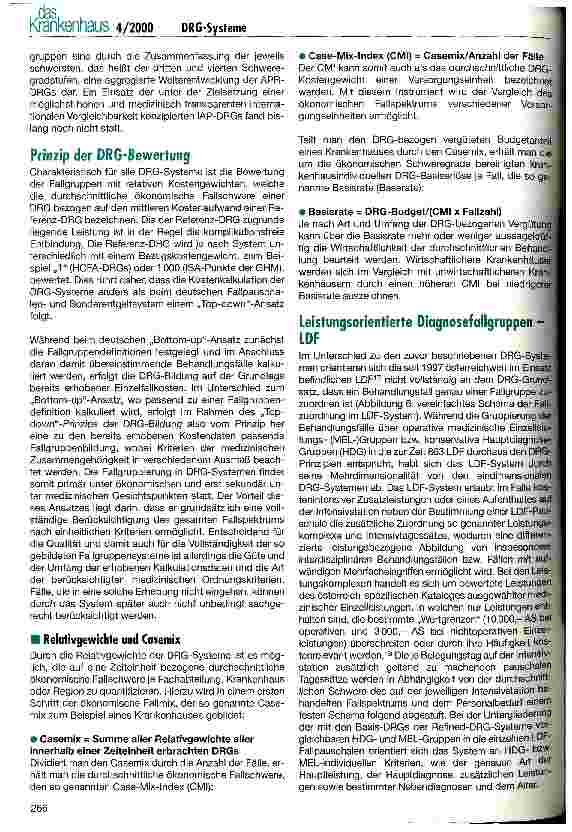 Vorschauseite 6: Vergleichende Betrachtung und Auswahl eines Patientenklassifikationssystems auf der Grundlage der Diagnosis Related Groups (II)