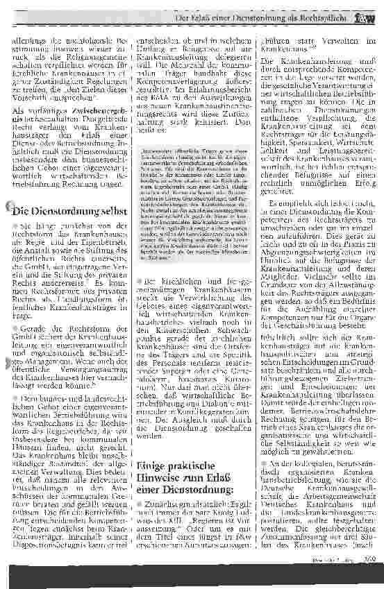 Vorschauseite 2: Der Erlaß einer Dienstordnung als Rechtspflicht