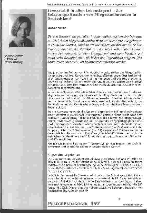 Vorschauseite 1: Stressstabil in allen Lebenslagen? Zur Belastungssituation von Pflegestudierenden in Deutschland