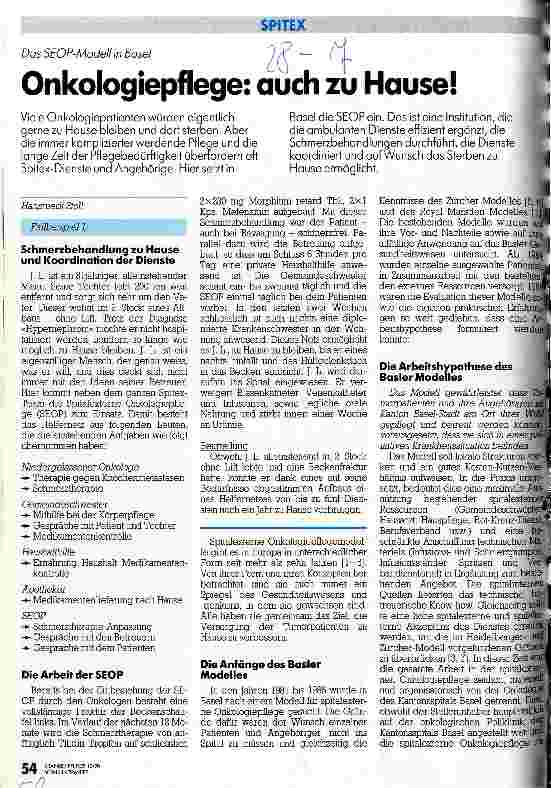Vorschauseite 1: Onkologiepflege: auch zu Hause!